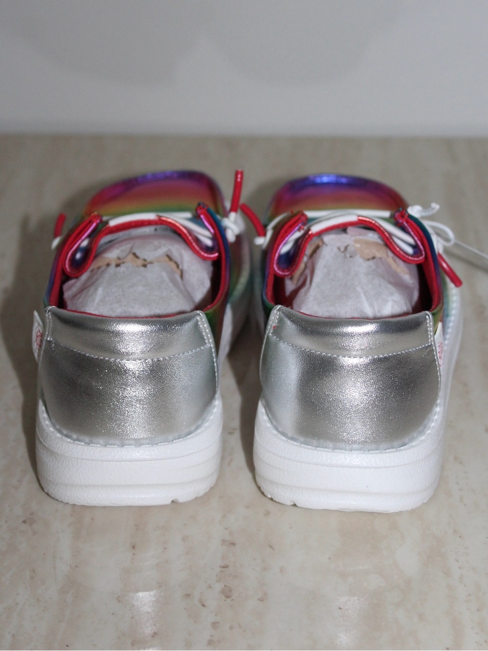 Hey Dude Wendy Rainbow Metallic Shoes (Youth/Kids) - Picture 15 of 16